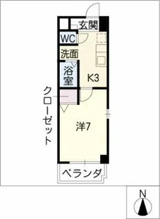 レジデンス滝子館【3階】の間取り
