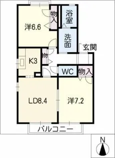 メゾン ファミーユ【1階】の間取り