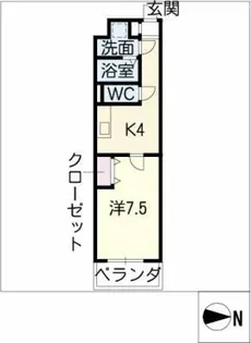 ローズウッド瑞穂【3階】の間取り