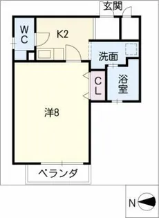 ザ・キャピタル東岡崎【1階】の間取り