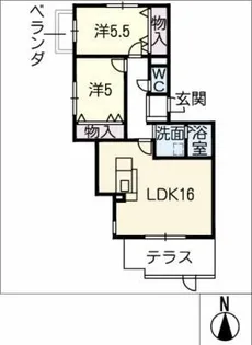 ウィステリア社が丘【2階】の間取り