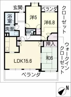 藤和シティホームズ社口1102【11階】の間取り