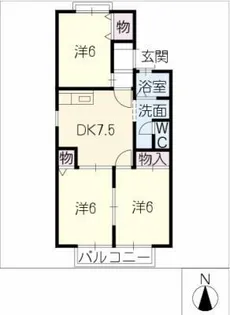 アビタシオン【1階】の間取り