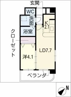 ネオシティフレクサス【4階】の間取り