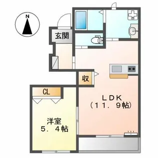 セピアパレスⅡ【1階】の間取り