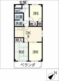 ネスパルド江南【1階】の間取り