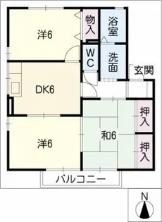 サニーヒル朝日ヶ丘【2階】の間取り
