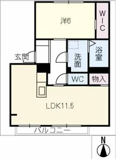 ハイツ末広A【2階】の間取り