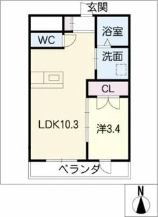 アムセント【1階】の間取り