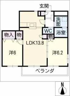 メゾンプランドール【1階】の間取り