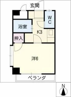 ハイツ片桐【1階】の間取り