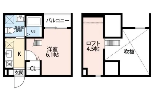 アミカルルーチェ南川【2階】の間取り