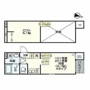 LUNA FORZA柴田【1階】の間取り