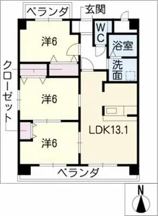 マイズフォレスト【3階】の間取り