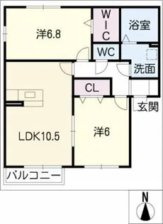 サンセール メゾン【1階】の間取り