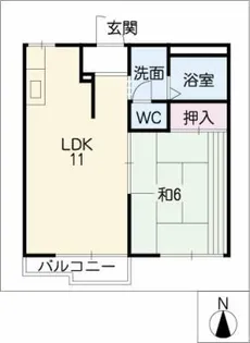 ラフォーレⅡ【2階】の間取り
