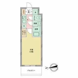 S-RESIDENCE志賀本通【0802号室】の間取り