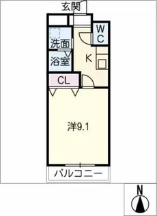 ヒルクレスト【2階】の間取り