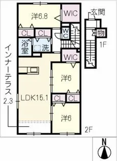 第3センチュリー21【2階】の間取り