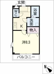 ラフィネ神領【1階】の間取り