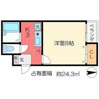 京都アパートメント4【1階】の間取り