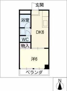 エクセライフ1高辻【3階】の間取り