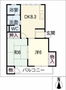 コーポ大光【1階】の間取り