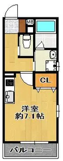 ハートフル岡場駅前【202号室】の間取り