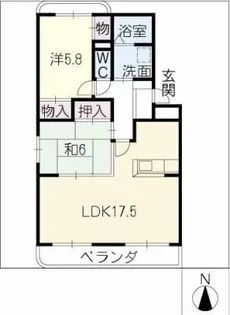 ドリームハイツA棟【2階】の間取り