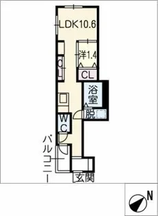 Pleasant好本町【3階】の間取り