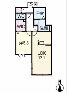 ソル・サリエンテ向【1階】の間取り