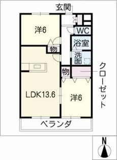 ヘーベルメゾン江向【2階】の間取り