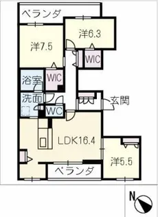 フレオベージ【3階】の間取り