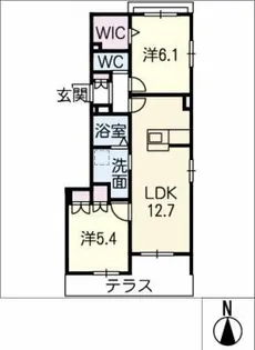 ヴェニーレ福【1階】の間取り