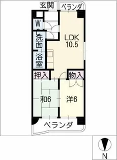 福洋マンション【8階】の間取り