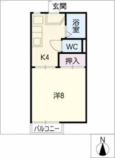 ジュネス山越【1階】の間取り
