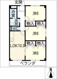 プラチナハイツ安井Ⅲ【3階】の間取り