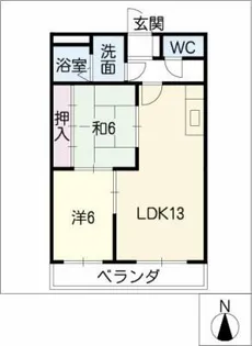 ハイネス井上【3階】の間取り