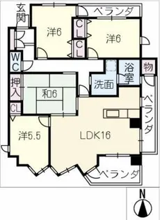 ソフィア小幡緑地公園 702号【7階】の間取り