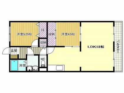 シャトー【2階】の間取り