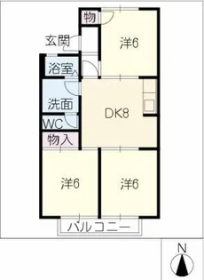 メゾンプレフェーレ【1階】の間取り