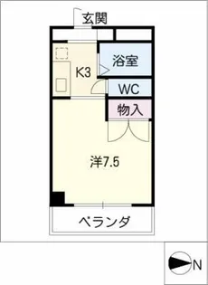 コットンハウス景雲橋【3階】の間取り