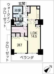 パークシティタワーズガーデン/エアーズFT【14階】の間取り