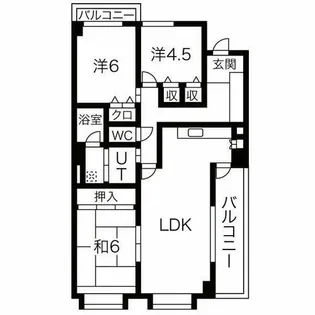 グランクール自由ヶ丘【2階】の間取り