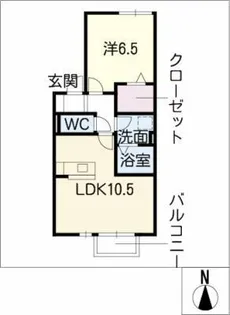 リュミエール追風【2階】の間取り