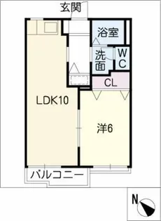 ドミール加納【2階】の間取り