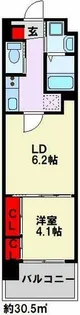 コンダクトレジデンスFUTAJIMA【605号室】の間取り