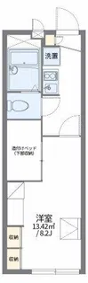 レオパレスアルパイン園原【1階】の間取り