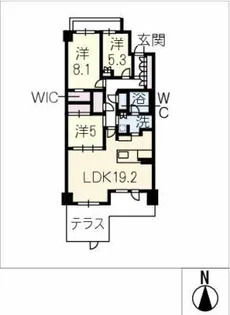 パークコート松栄町 103号室【1階】の間取り