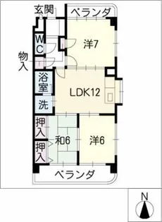ウィンザーガーデン【1階】の間取り